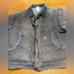 Vintage Carhartt Sherpa-Lined Dearborn Jacket  Faded Brown J164 DKB-XL -distress